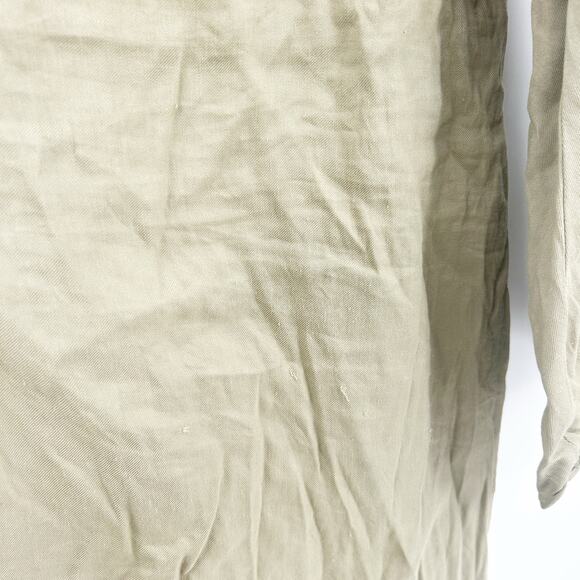 Zara Womens Beachy Blogger Favorite Linen Blend Asymmetric One Shoulder Dress M - Picture 8 of 9